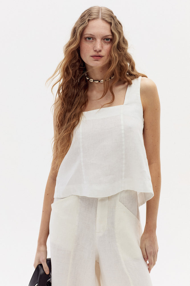 
                  
                    Top Mei en Lino - Blanco
                  
                