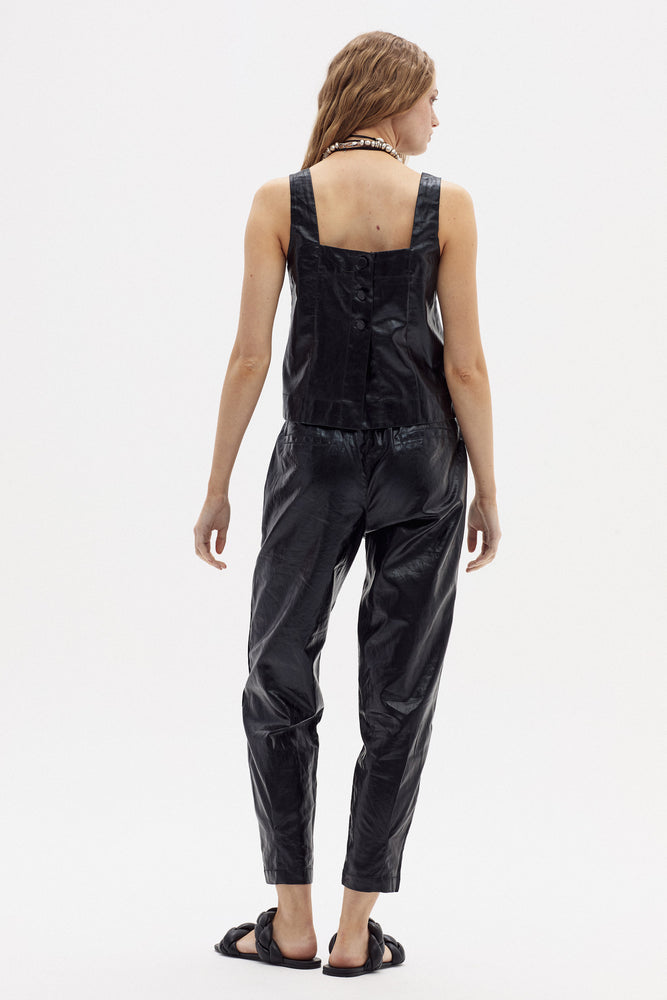 
                  
                    Pantalón Anya en Lino Metalizado - Negro
                  
                