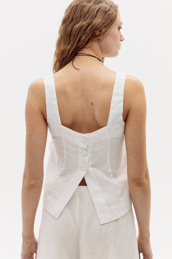 
                  
                    Top Mei en Lino - Blanco
                  
                