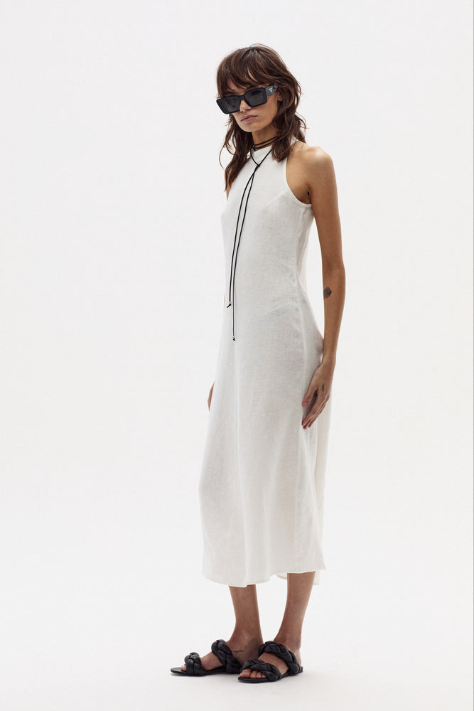 
                  
                    Vestido Olivia en Lino - Blanco
                  
                