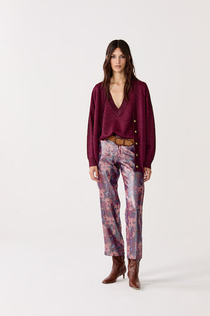 
                  
                    Cardigan Aspen en Lurex - Rosso
                  
                