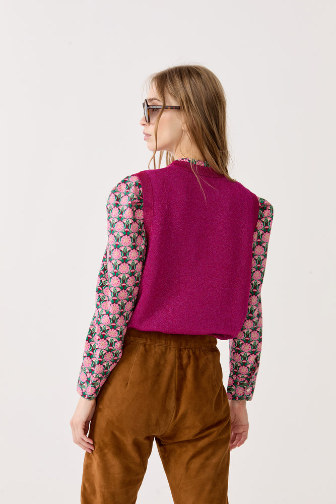 
                  
                    Top de punto glitter - Fucsia
                  
                