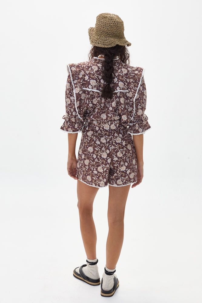 
                  
                    Short Folk en Lino - Freya Print
                  
                
