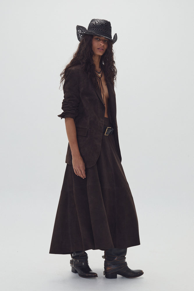 
                  
                    Falda Álamo en Gamuza - Cacao
                  
                