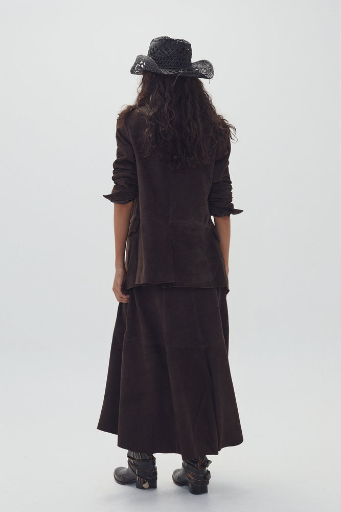 
                  
                    Falda Álamo en Gamuza - Cacao
                  
                