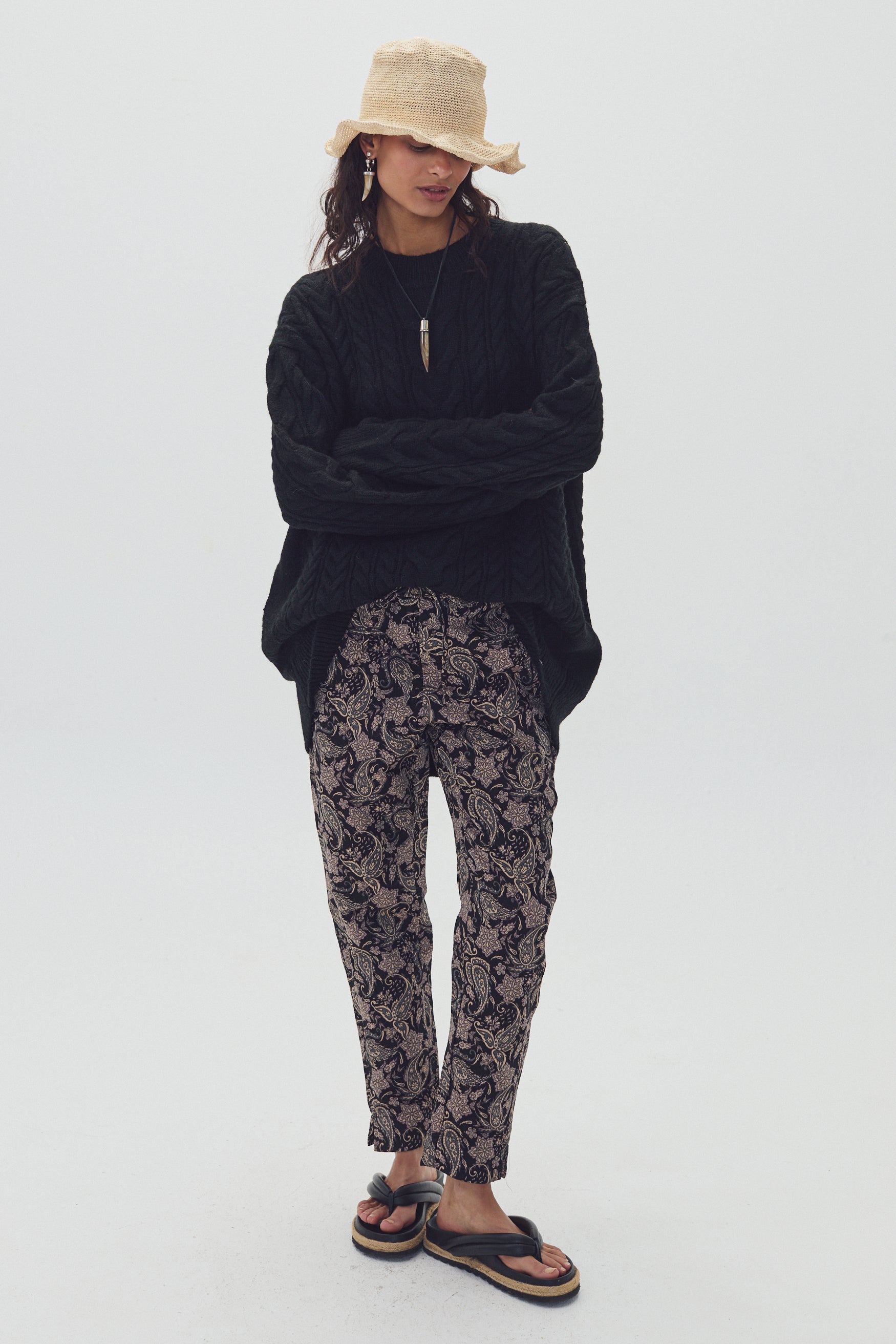 Sweater Mayfair en lana y alpaca - Negro