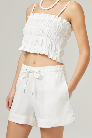 
                  
                    Short Iris en Lino - Blanco
                  
                