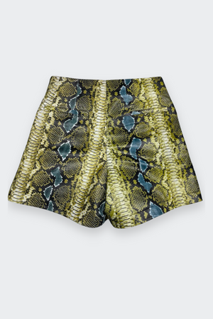 
                  
                    Short Frida en cuero de oveja - Estampado Snake Azul
                  
                