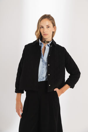 
                  
                    Chaqueta Balmoral en Canvas - Negro
                  
                