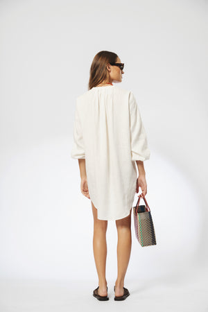 
                  
                    Vestido Oasis en Lino - WHT
                  
                