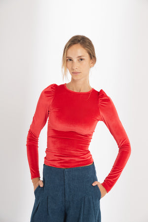 
                  
                    Top Amélie en Rib Velveteen - Rojo
                  
                