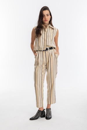 
                  
                    Top Mumbai en Jacquard - Gold Stripes
                  
                