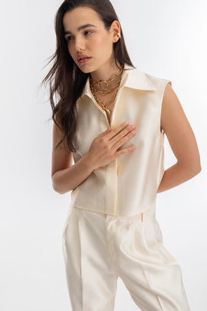 
                  
                    Top Mumbai en Taffeta - Off-White
                  
                