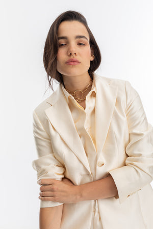 
                  
                    Blazer Oslo en Taffeta - Off-White
                  
                