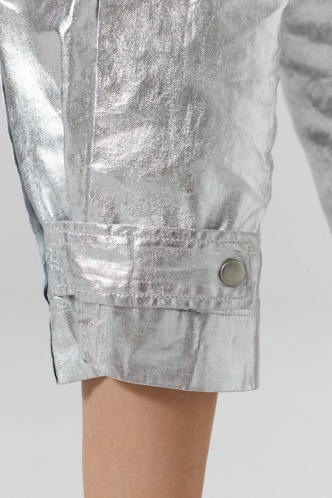 
                  
                    Pantalón Mercer en Lino Metalizado - Silver
                  
                