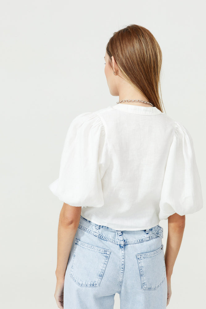 
                  
                    Camisa Bubble Crop - Blanco
                  
                